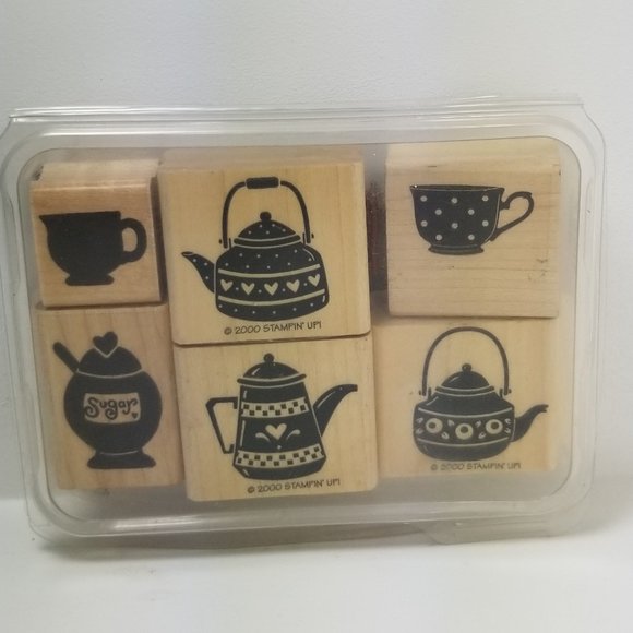 Tea Pot Stapms set of 6 - Picture 1 of 5